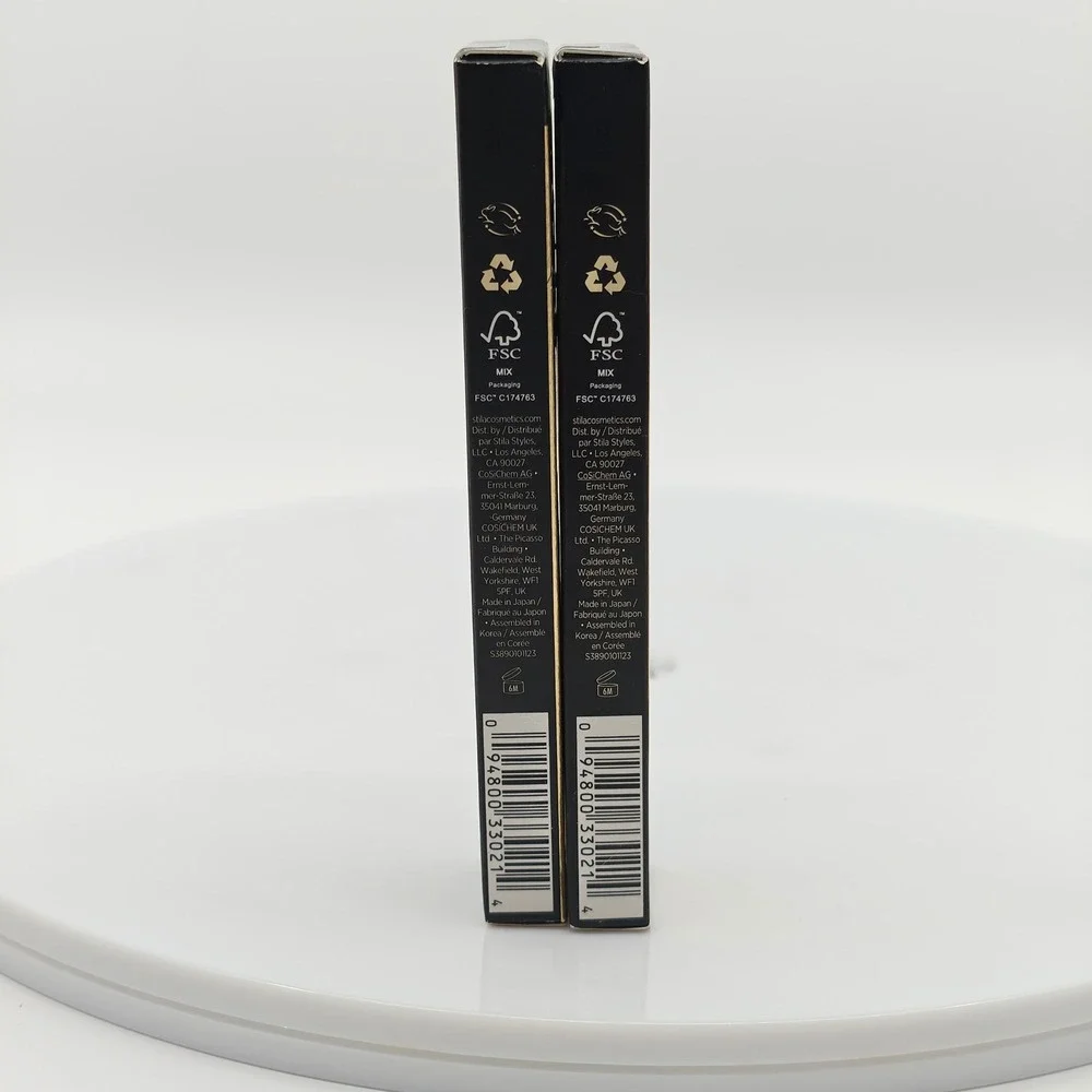 Stila Stay All Day Waterproof Liquid Eye Liner Intense Black Set of 2 New In Box